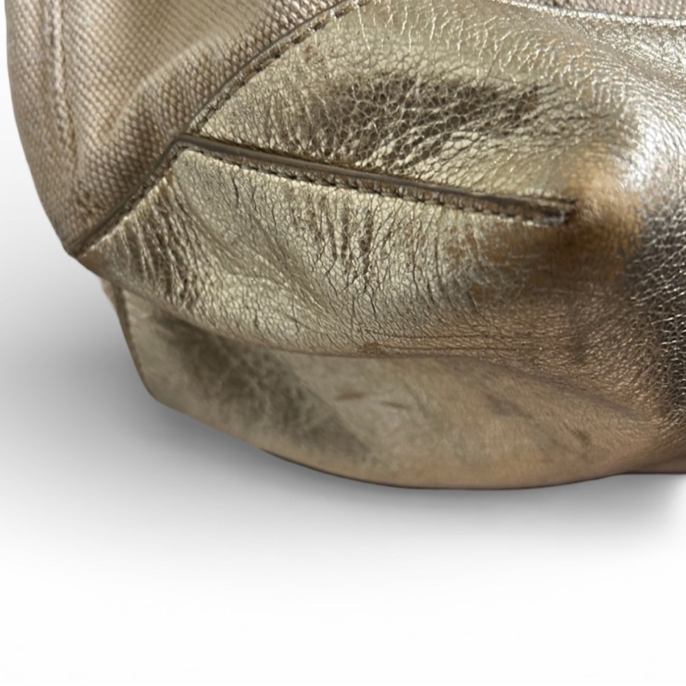 Tory Burch Beige Canvas Tote with Silver Trim - Picture 9 of 13